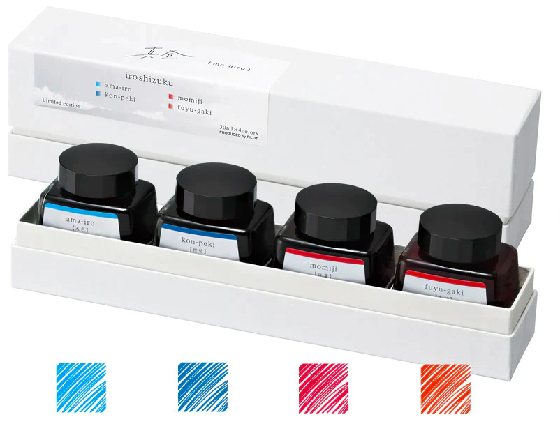 Pilot Limited Edition Iroshizuku Ink 30ml x 4 Ma-hiru - Midday