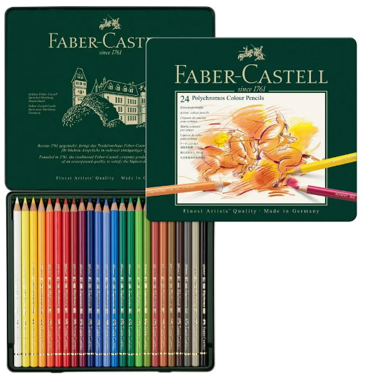 Faber Castell Polychromos Pencils Tin 24