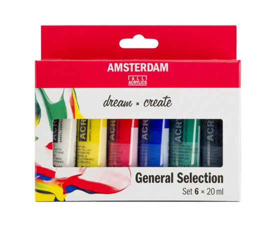 Amsterdam Acrylic General Selection Set 6 X 20ml