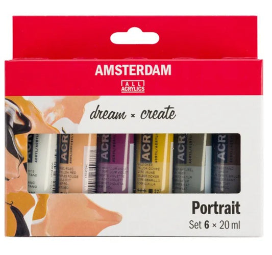Amsterdam Acrylic Portrait Set 6 X 20ml