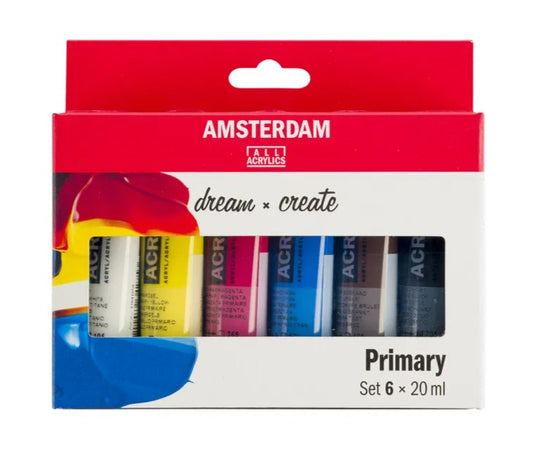 Amsterdam Acrylic Primary Set 6 X 20ml