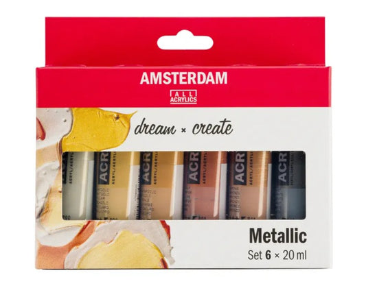 Amsterdam Acrylic Metallics Set 6 X 20ml
