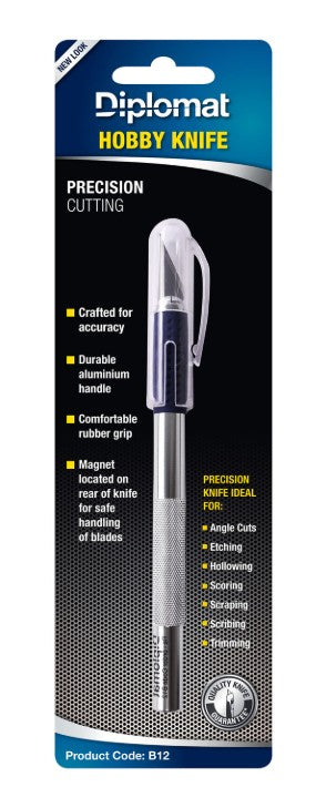 Diplomat Hobby Grip Scalpel with Safety Cap - B12