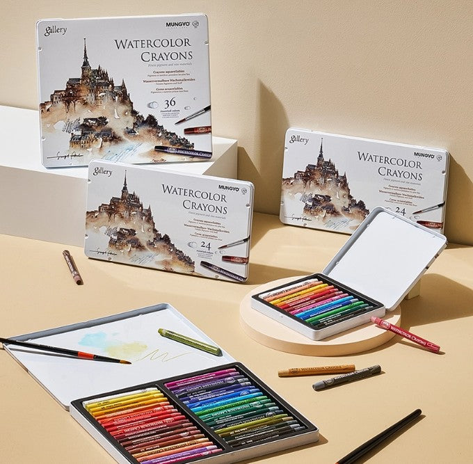 Mungyo Gallery Watercolour Crayon Tin Set 36