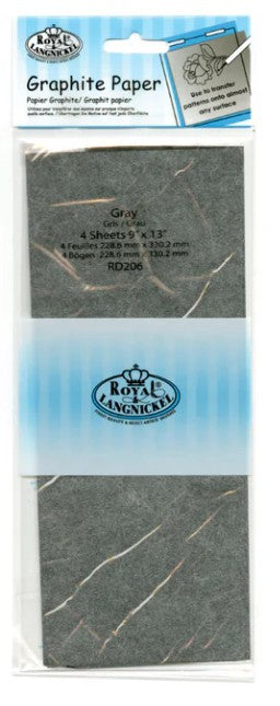 R & L Graphite Transfer Paper 4 Sheets 9 x 13" Gray