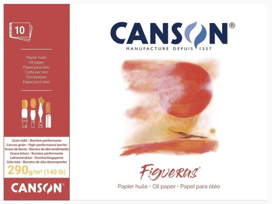 Canson Figueras 290 Canvas Oil Paper A4 Pad 21 x 29.7 cm