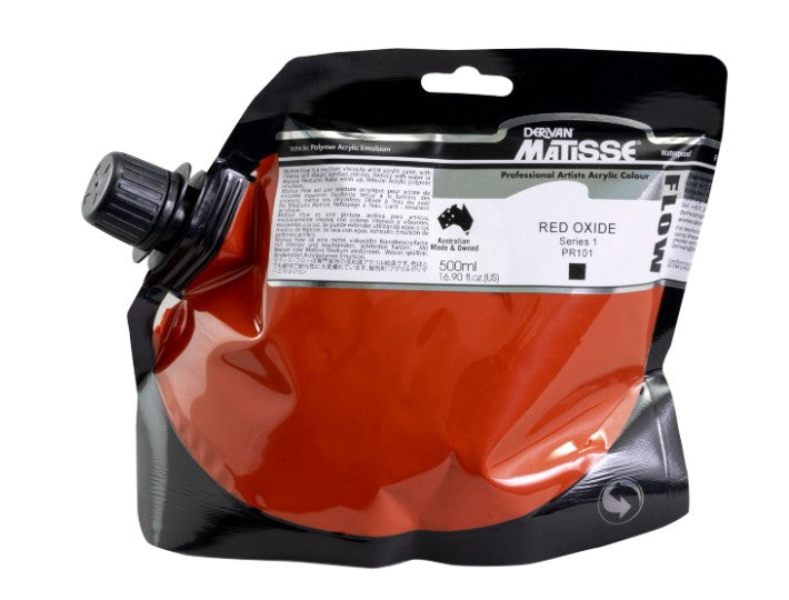 Matisse Flow 500ml Series 1 Red Oxide - In Squeezy Bag SALE