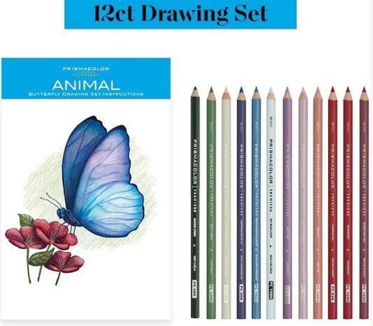 Prismacolor Pencil Set of 12 – Techniques Animal Drawing Set