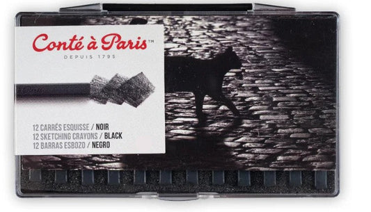 Conte Crayon Black 2B Colours - Set 12