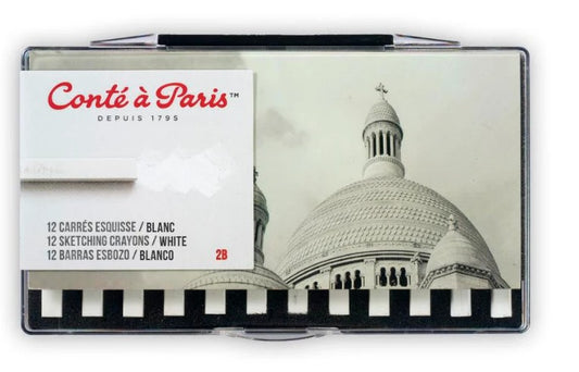 Conte Crayon White Sketch 2B Colours - Set 12