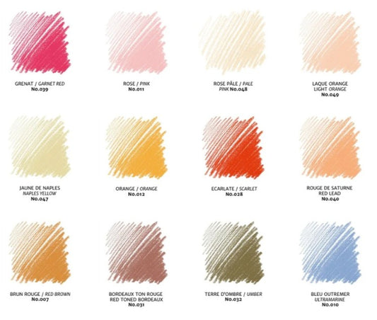 Conte Crayon Portrait Colours - Set 12