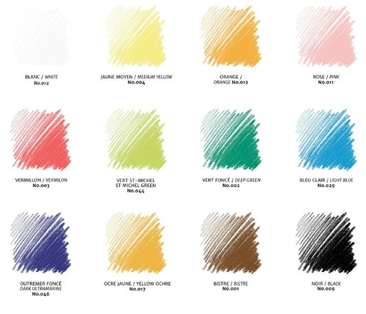 Conte Crayon Assorted Colours - Set 12