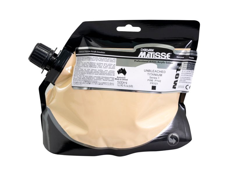 Matisse Flow 500ml Series 1 Unbleached Titanium - In Squeezy Bag SALE