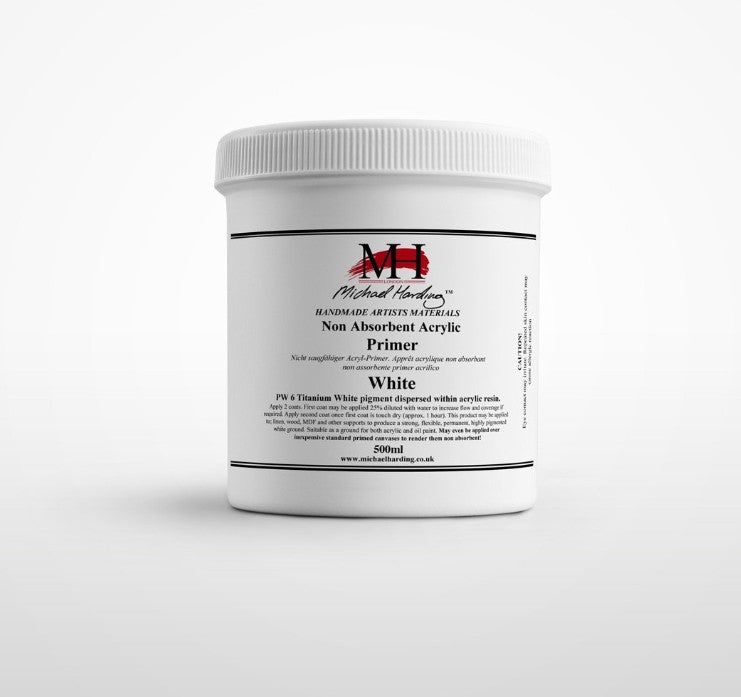 Michael Harding Non Absorbent Acrylic Primer White 500ml