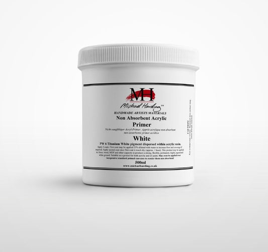 Michael Harding Non Absorbent Acrylic Primer White 500ml