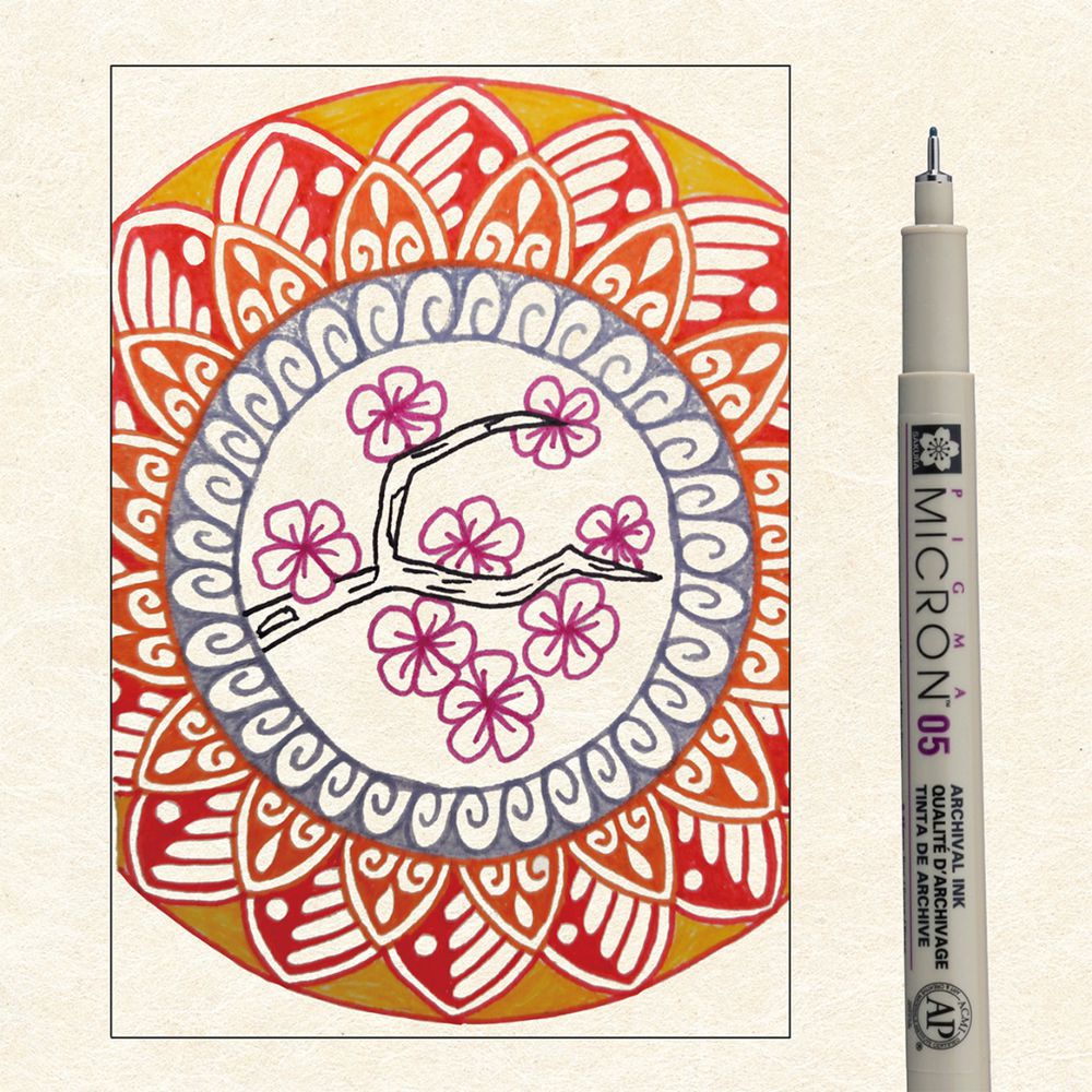 Sakura Pigma Micron Pen Mandala Warm Tone 05 6 Set