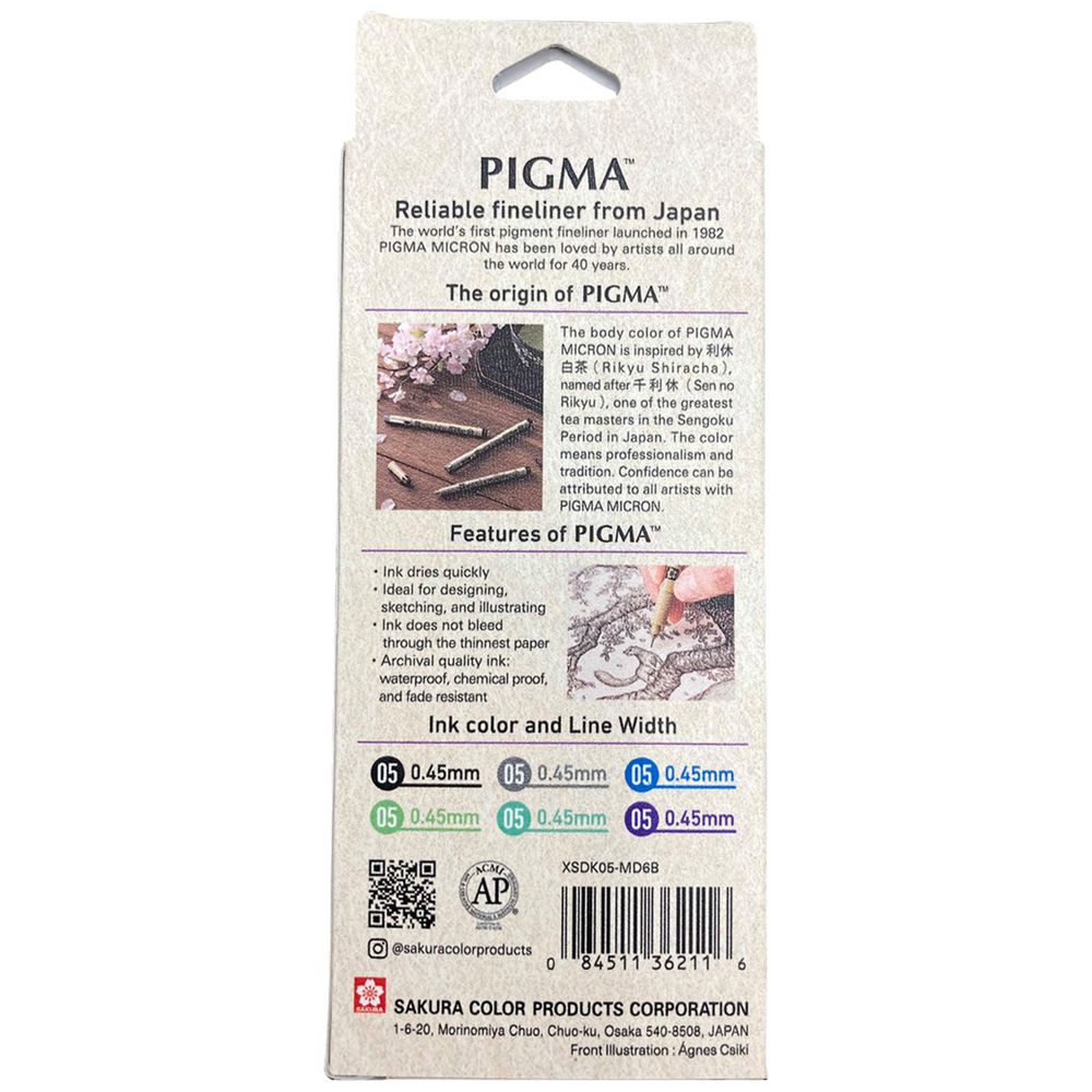 Sakura Pigma Micron Mandala Cool Tone 05 Set 6