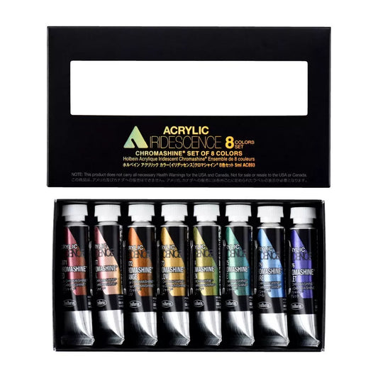 Holbein Acrylic Color Iridescence Chroma Shine Color 5ml x 8 color set AC893