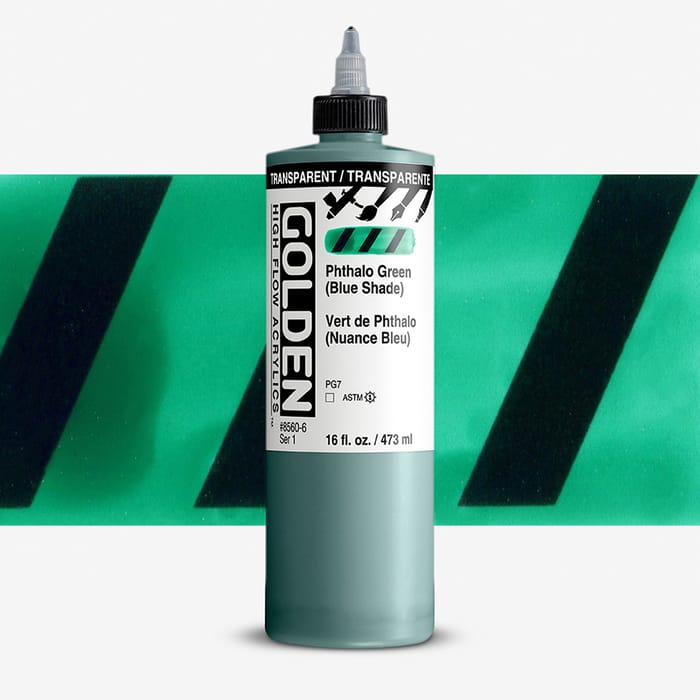 Golden Hi Flow Acrylic 473ml Transparent Phthalo Green