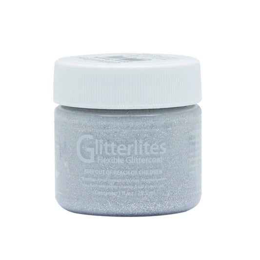 Angelus Glitterlites Paint 29.5ml Silver Spark