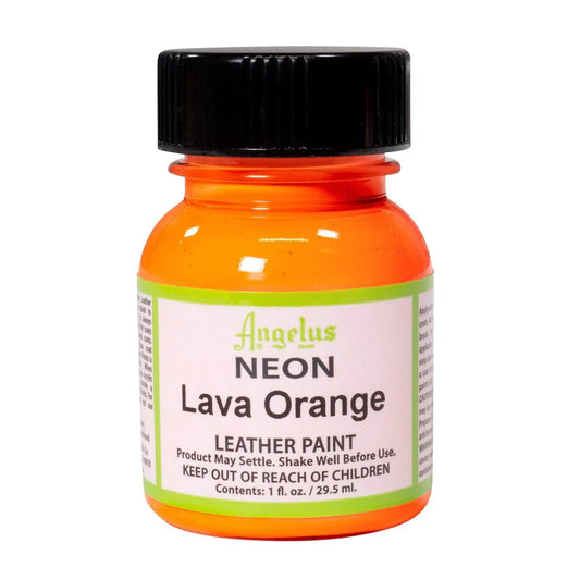 Angelus Leather Acrylic Paint Neon 29.5ml Lava Orange