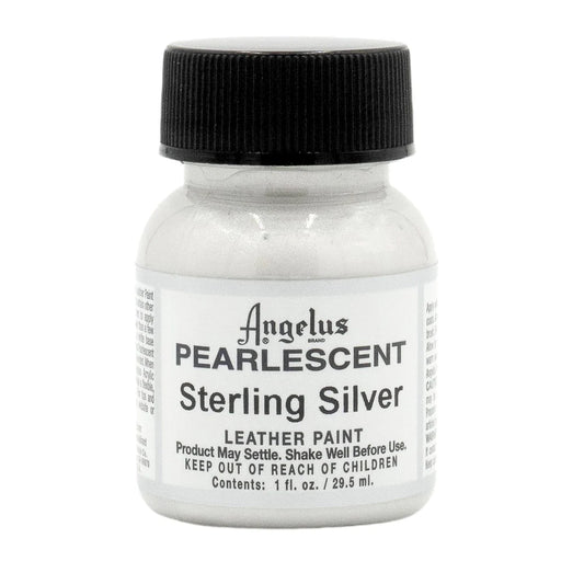 Angelus Leather Acrylic Paint Pearlescent 29.5ml Sterling Silver