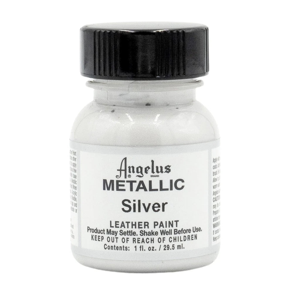 Angelus Leather Acrylic Paint 29.5ml Metallic Silver