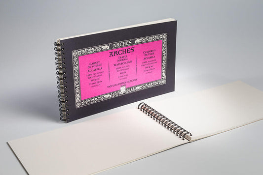 Arches Travel Journal Wire Bound 6 x 10" 300gsm Hot Pressed 15 sheets