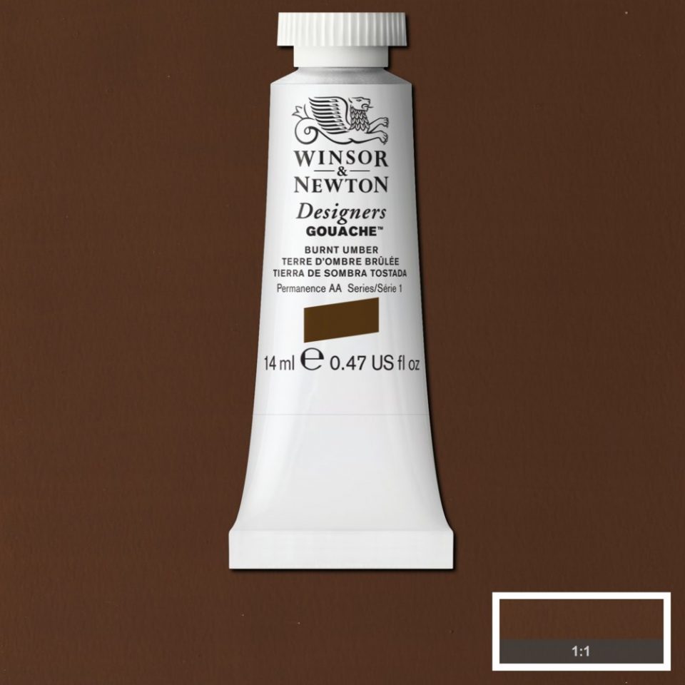 Winsor & Newton Designers Gouache 14ml Burnt Umber