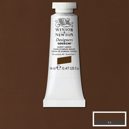 Winsor & Newton Designers Gouache 14ml Burnt Umber