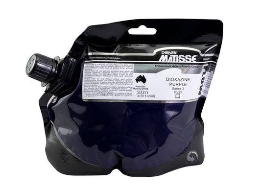 Matisse Flow 500ml Series 3 Dioxazine Purple - In Squeezy Bag SALE