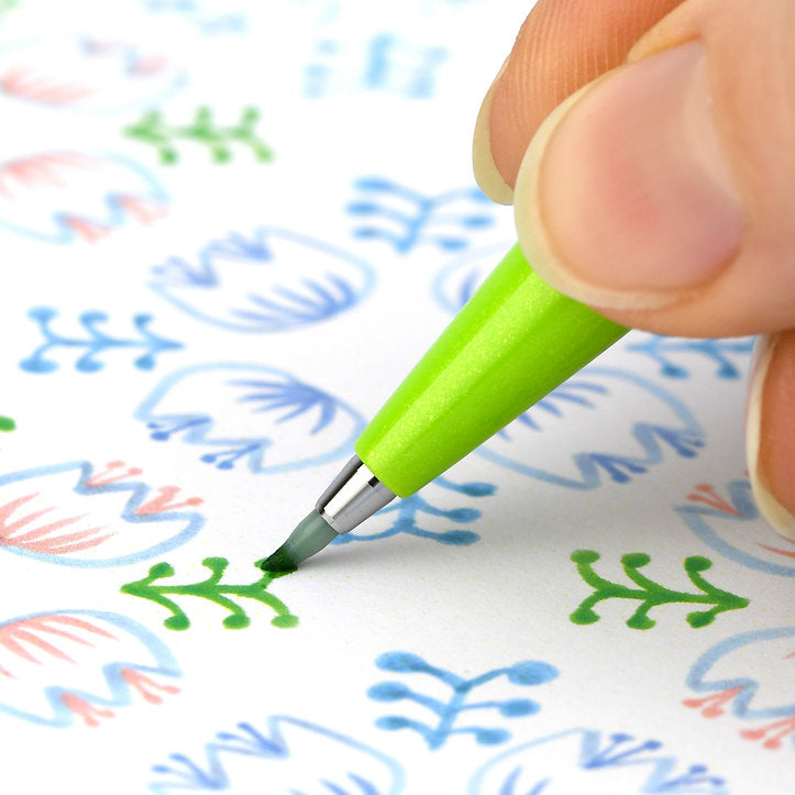 Pentel Brush Sign Pen Assorted Standard Colours 6 set