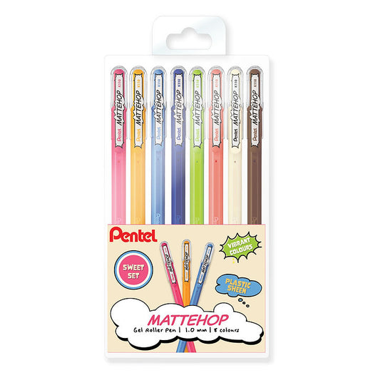 Pentel MatteHop Gel Pen Sweet 1.0mm Assorted 8 Set