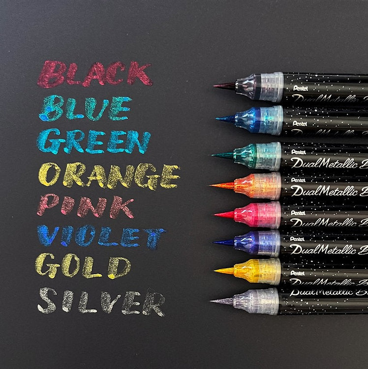 Pentel Dual Metallic Brush Pen Metallic Gold