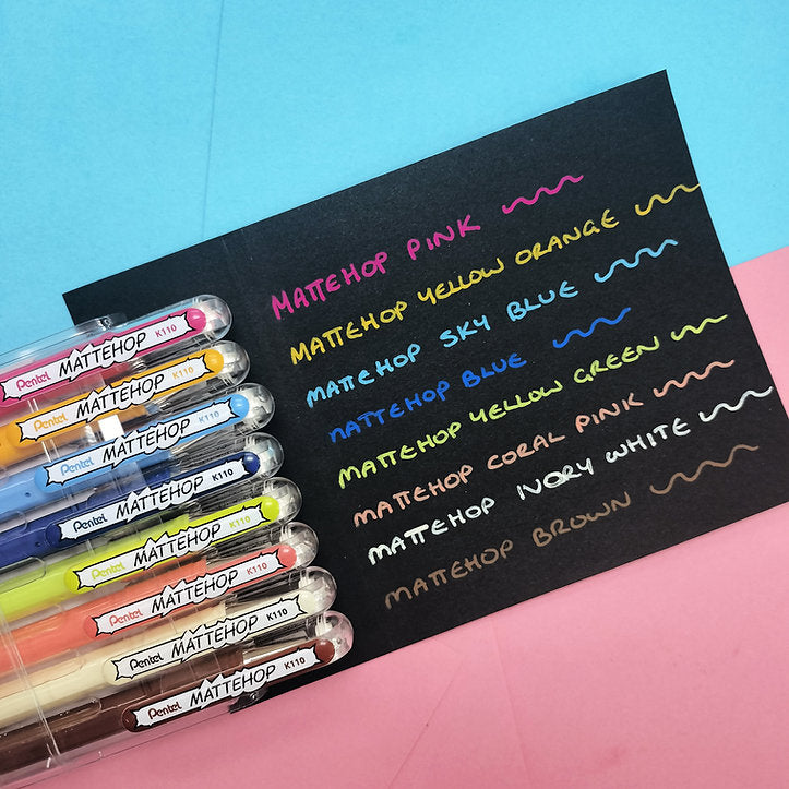 Pentel MatteHop Gel Pen Sweet 1.0mm Assorted 8 Set