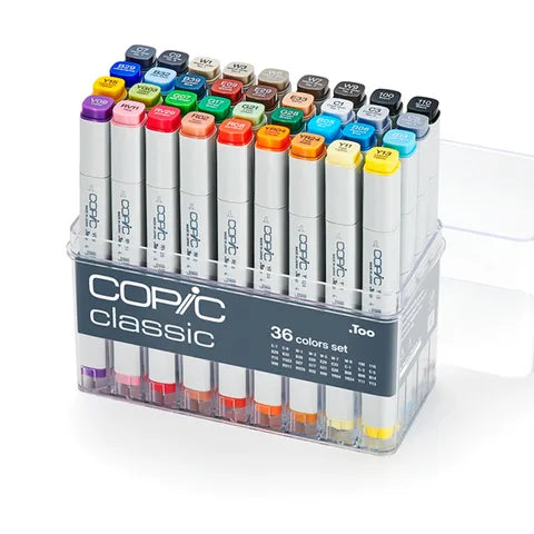 Copic Classic Marker Set 36 Assorted Colours