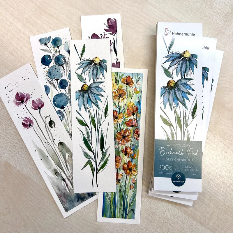 Hahnemuhle Watercolour Bookmark Pad Cold Press 300gsm 5.5 x 20cm