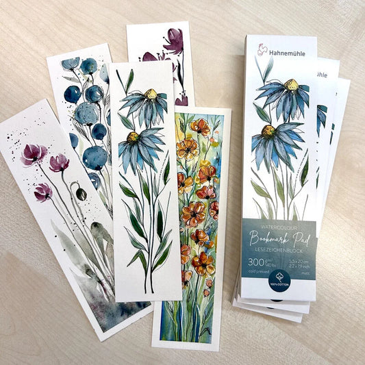 Hahnemuhle Watercolour Bookmark Pad Cold Press 300gsm 5.5 x 20cm