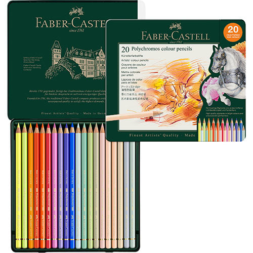 Faber Castell Polychromos Pencils Tin 20 New Colours - Sold all 130 Tins in under 3 Hours.