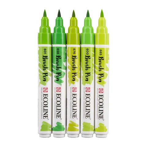 Ecoline Brush Pen Set 5 Green