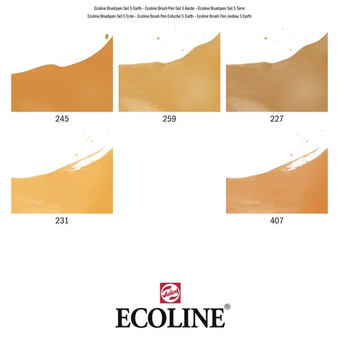 Ecoline Brush Pen Set 5 Earth