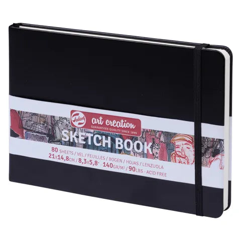 Talens Art Creations Sketchbook 140gsm 21 x 14.8cm Landscape Black