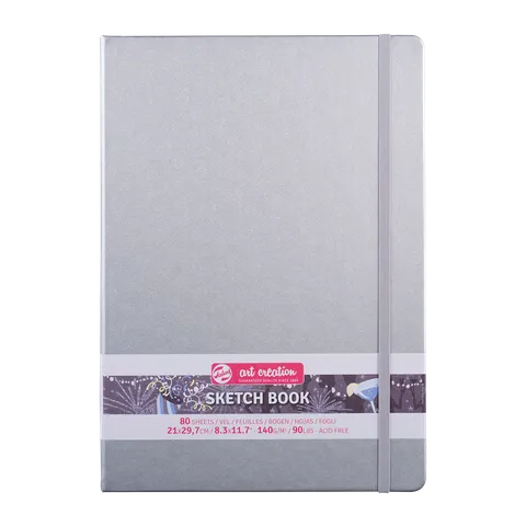 Talens Art Creations Sketchbook 140gsm A4 Shiny Silver