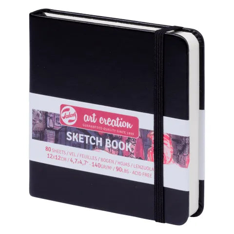 Talens Art Creations Sketchbook 140gsm 12 x 12cm Black