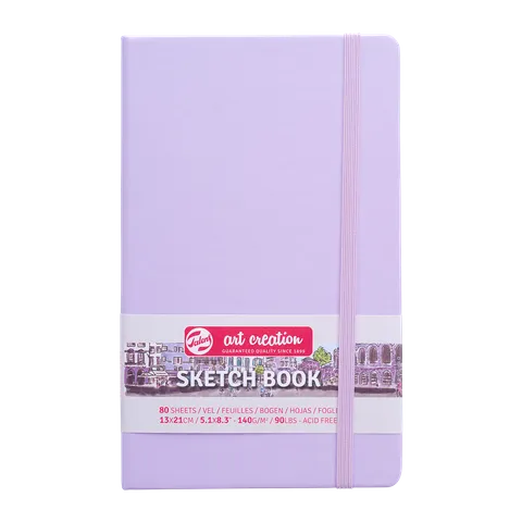 Talens Art Creations Sketchbook 140gsm 13 x 21cm Pastel Violet