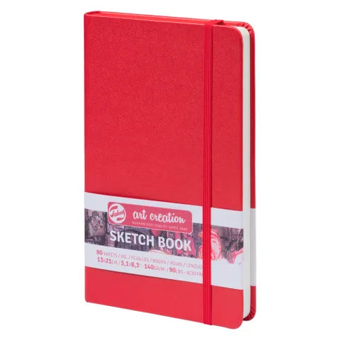 Talens Art Creations Sketchbook 140gsm 13 x 21cm Red