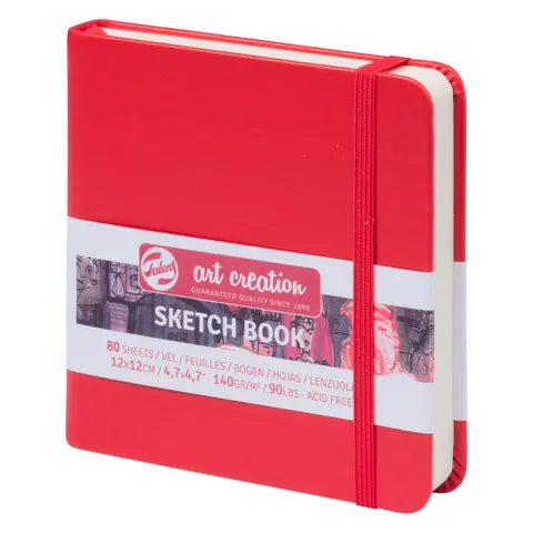 Talens Art Creations Sketchbook 140gsm 12 x 12cm Red