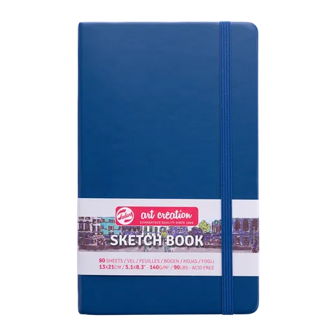 Talens Art Creations Sketchbook 140gsm 13 x 21cm Navy Blue