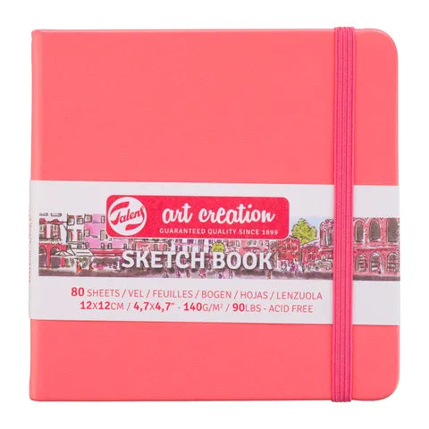 Talens Art Creations Sketchbook 140gsm 12 x 12cm Coral Red