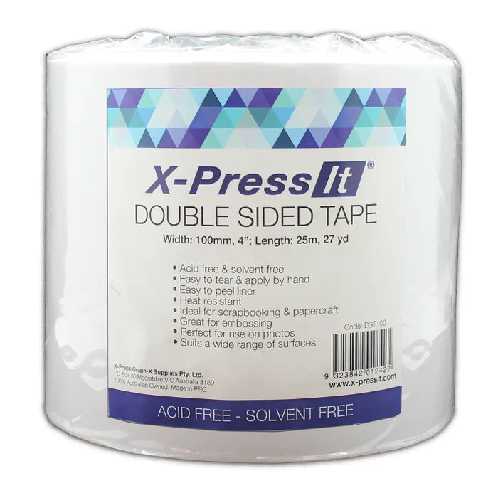 X-Press It Double Sided Tape 100mm x 25m